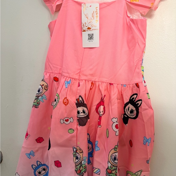 Cute Pink LabubuCharacter Dress - Picture 3 of 3